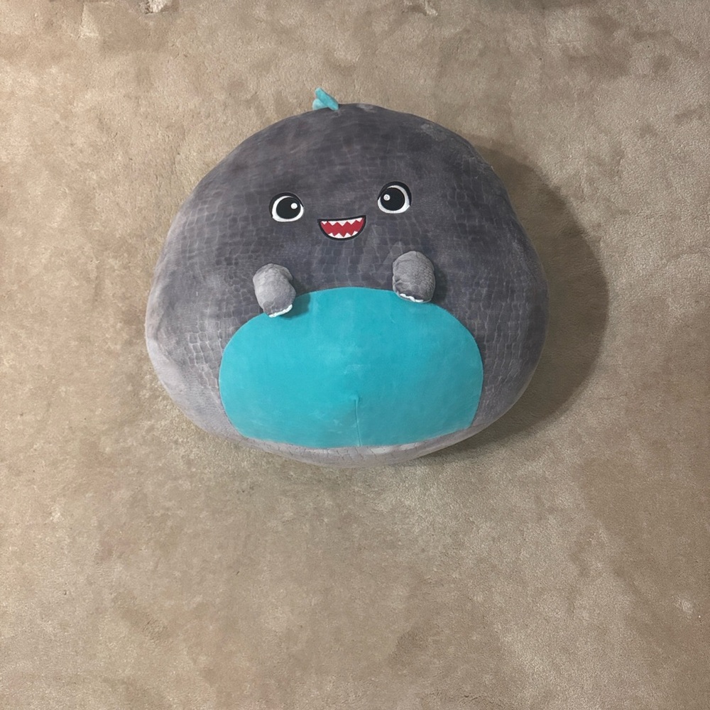 Gray and Blue Dinosaur Squishmallow